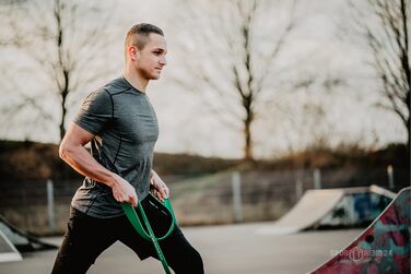Фітнес-стрічки Sporttrend 24, еспандери різної жорсткості та кольорів, 104 см, для силових та мобіліті вправ