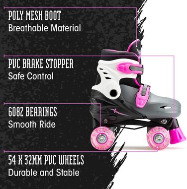 Роликові ковзани Xootz TY6340-M, зелені, розмір 32-36 UK / 32-35 EU