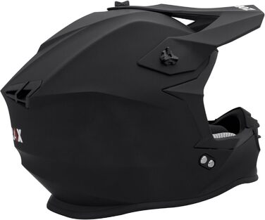 Мотошолом Zorax Mattschwarz XL (61–62 см) для мотокросу з рукавичками XL, окулярами та балаклавою