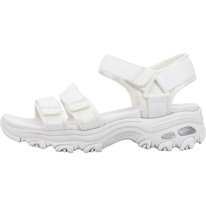 Сандли Skechers D'lites-Fresh Catch на підборах (37 EU, білий, Opulenter Garten)