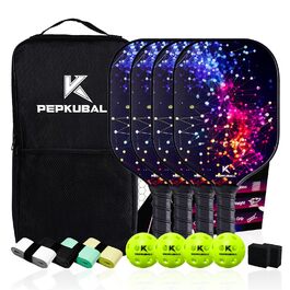 Набір для піклболу: ракетки та лопатки з фібергласовою поверхнею (WB03-4STARLIT SKY)