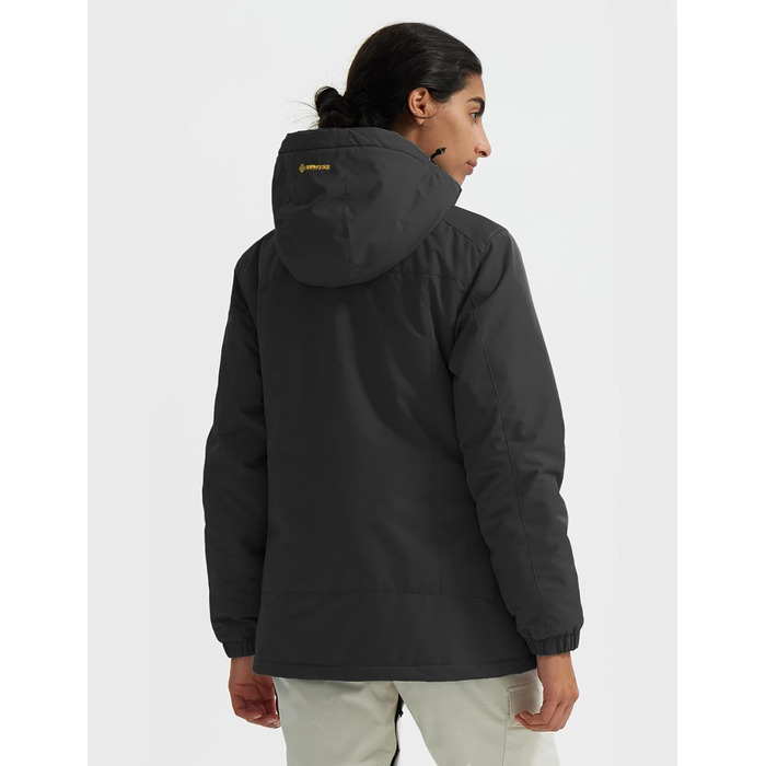 Жіноча лижна куртка GEMYSE: водонепроникна, вітронепроникна, з флісовою підкладкою, для активного відпочинку на снігу (M, сірий)