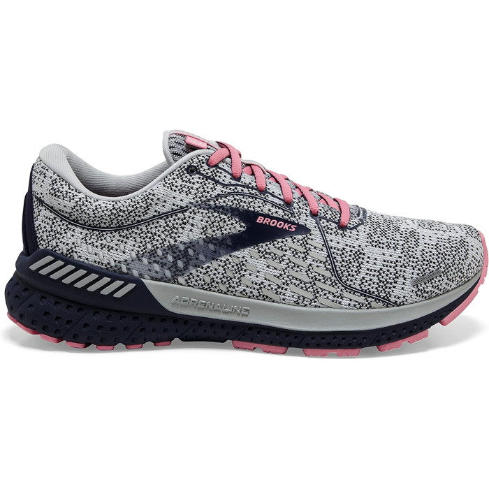 Кросівки для бігу Brooks Adrenaline GTS 21 для чоловіків (40.5 EU, білий, темно-синій, кораловий)