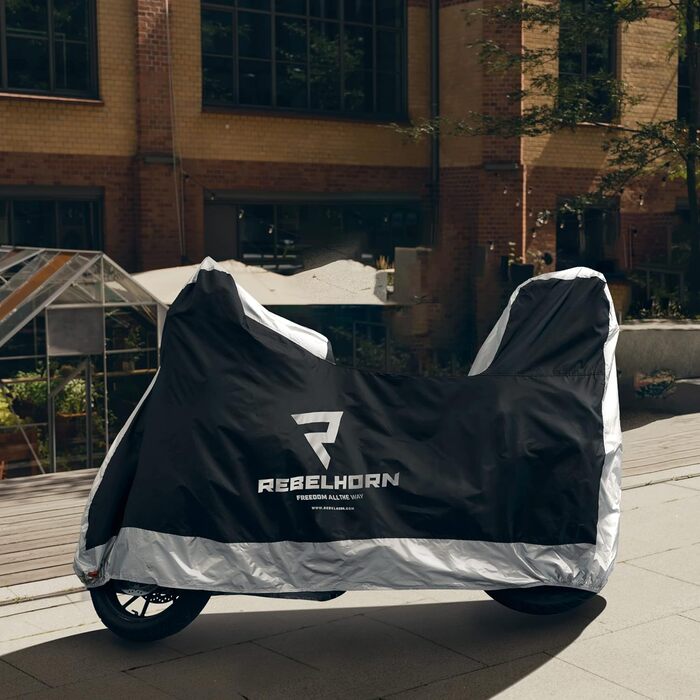 Чохол для мотоцикла REBELHORN Cover II Top Box - міцний поліестер, захист від крадіжки, чорний S