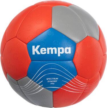 Гандбол Kempa Spectrum Synergy Pro для дітей і дорослих, розмір 2, червоний/сірий/синій