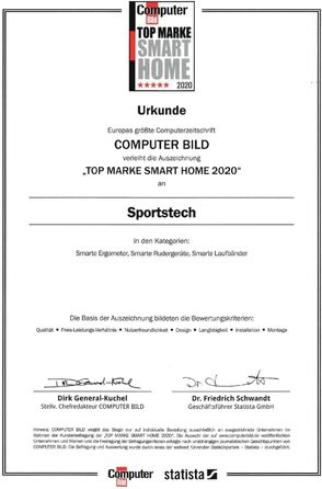 Велотренажер Sportstech SX200 з маховиком 22 кг, домашній ергометр із підтримкою мультіплеєр APP, для кардіо та витривалості