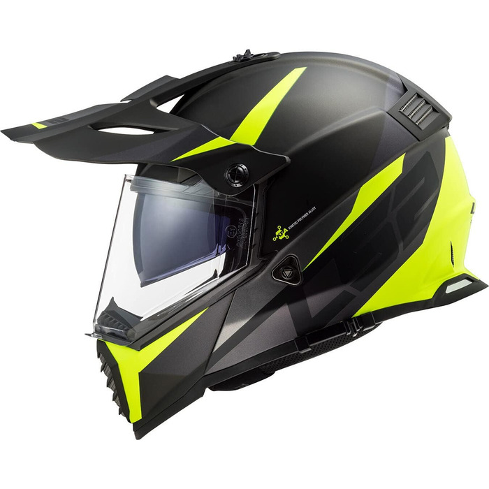 Мотошолом LS2 Pioneer Evo чорний, розмір XL