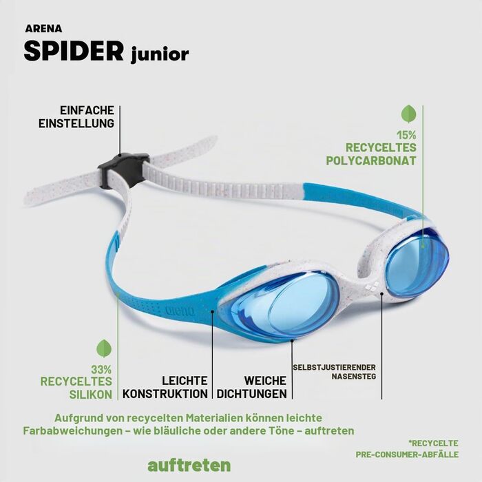 Окуляри для плавання ARENA Spider Junior Mirror (R_Smoke-Grey-Black) - дитячі, з дзеркальним покриттям
