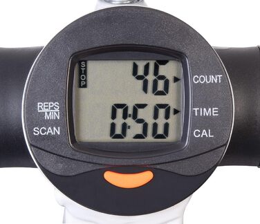 Еліптичний тренажер PEARL Sports Mini-Stepper з комп'ютером, дисплеєм та гумовими стрічками, до 100 кг. Для дому, фітнесу, пресування живота