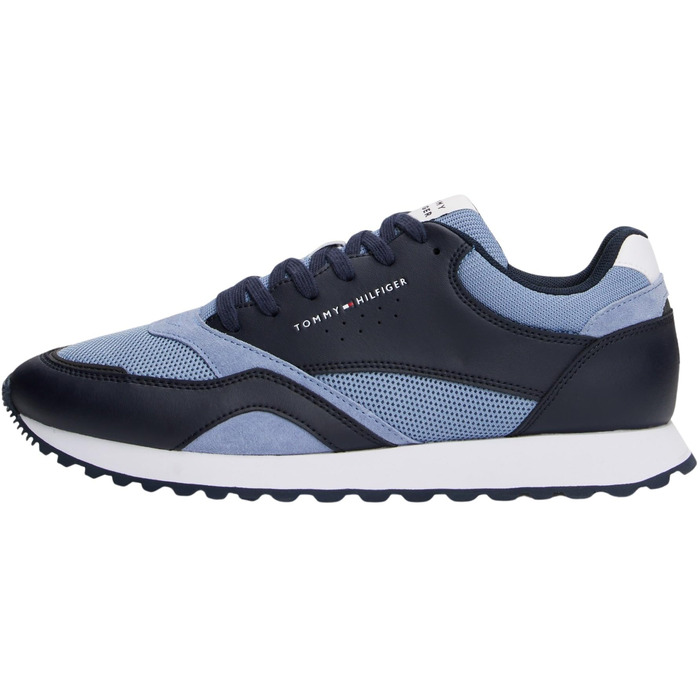 Чоловічі кросівки Tommy Hilfiger Runner New Eva Mix зі шкіри, колір Blue Brisk Blue, розмір 40 EU