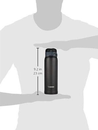 Термочашка Zojirushi з нержавіючої сталі, матова чорна, 1 шт.