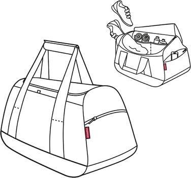 Спортивна та дорожня сумка reisenthel activitybag Twist Silver, водовідштовхувальна, функціональна, з плечовим ременем і ручками, сучасний дизайн