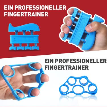 Набір для тренування сили рук та пальців GoorFach (6 шт.) - регульований підсилювач хвата, тренажер для фітнесу, синій