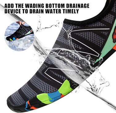 Водні черевики для жінок та чоловіків Tolaler: товсті, неслизькі, швидковисихаючі, міцні та довговічні. Ідеальні для пляжу, подорожей та плавання. Розмір 42 EU A 03