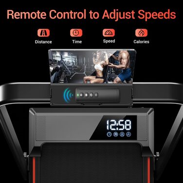 Біговий тренажер для дому, складаний, з нахилом 15%, до 136 кг, швидкість до 12 км/год