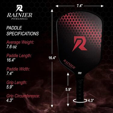 Набір для піклболу 2 шт: ракетки з фібергласу 16 мм, м'ячі, сумка, сертифіковані USAPA