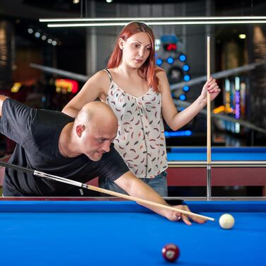 Більярдний кий Sinsilvie 58 дюймів (19/20 oz) з наконечником 13 мм, чорний/білий, для чоловіків та жінок