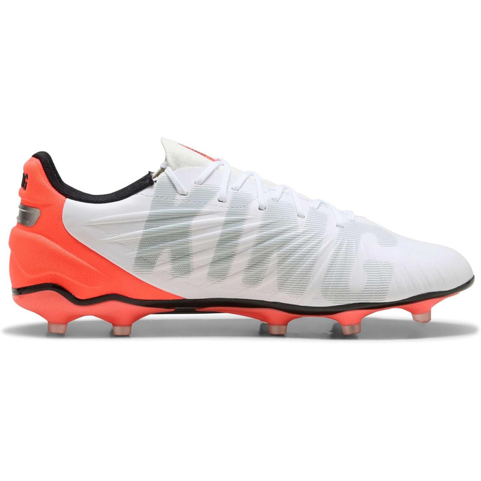 Футбольні бутси PUMA King Match Fg/Ag (46.5 EU) – білий/сріблястий/червоний, унісекс