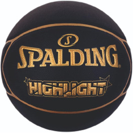 Баскетбольний м'яч Spalding Highlight, гумовий, чорний-сріблястий, розмір 7