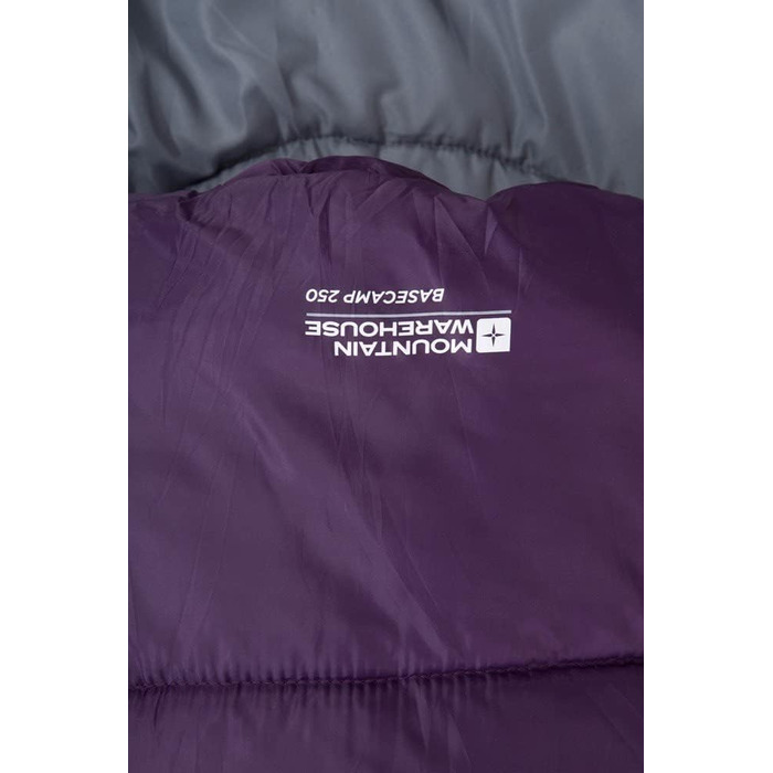 Спальний мішок Mountain Warehouse Basecamp 250 - для дорослих та дітей, блакитно-зелений (темно-фіолетовий)