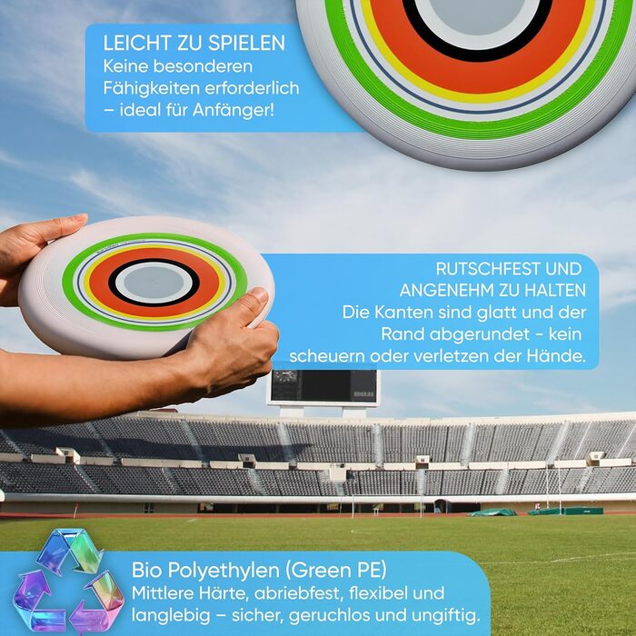 Фрісбі Eurodisc Ultimate Profi 175г - професійний спортивний диск для тренувань та змагань, екологічний, дальність польоту понад 100м