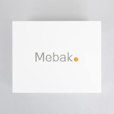 Масажний пістолет Mebak 3, 3200 уд/хв, 12 мм амплітуда, електричний ручний масажер для м'язів, фасцій, шиї та спини, 7 насадок, 5 режимів, акумулятор 2600 мА·г, чорний
