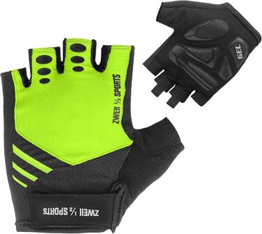 Велосипедні рукавички для чоловіків та жінок, напівпальцеві, дихаючі, літні, для їзди, фітнесу, з гелевою підкладкою, антиковзаючі, для MTB, тренувань, зелені, M