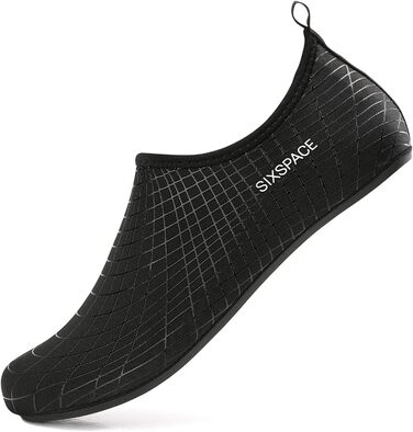 Чоловічі та жіночі аквашузи Sixspace для плавання, серфінгу, йоги, пляжу та басейну. Швидка сушка, дихаючі, чорні, 38-49 EU