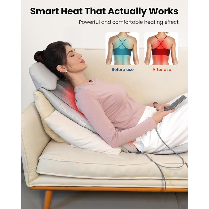 Крісло-масажер Comfier Shiatsu з підігрівом та функцією глибокого масажу, 2D/3D, для дому та офісу