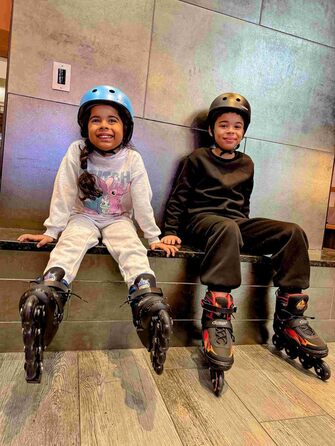 Дитячі ролики Nattork з регулюванням розміру, Nezha Inferno, для хлопчиків та дівчаток 6-16 років, стильні, червоні