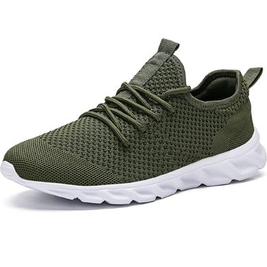 Чоловічі кросівки для бігу та фітнесу Walkingschuhe (Зелені, 47 EU) - Легкі дихаючі спортивні кросівки для вулиці, залу, тенісу, джоггінгу