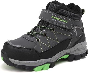 Зимові черевики TARELO для дітей, непромокаючі зимові черевики, черевики для снігу, унісекс, утеплені туристичні черевики, сірі, розмір 32-39