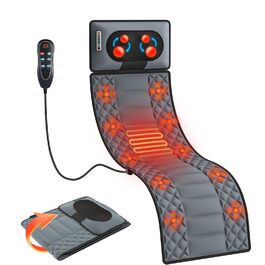 Електрична масажна подушка для крісла з підігрівом та вібрацією для спини та шиї, масажер для всього тіла, Шиацу масаж (2.0)