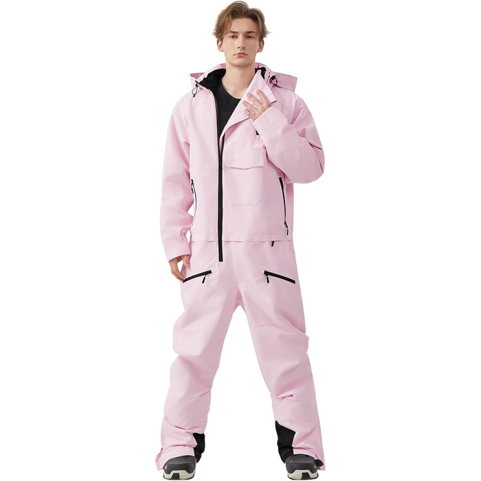 Жіночий гірськолижний комбінезон HOUZONIY 729+ Рожевий - гірськолижний костюм, сноуборд, Outdoor