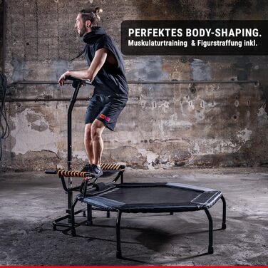 Фітнес-батут HAMMER JumpStep з гнучкою степ-платформою, регульованою ручкою, для інтенсивного тренування сідниць і ніг, запатентована технологія