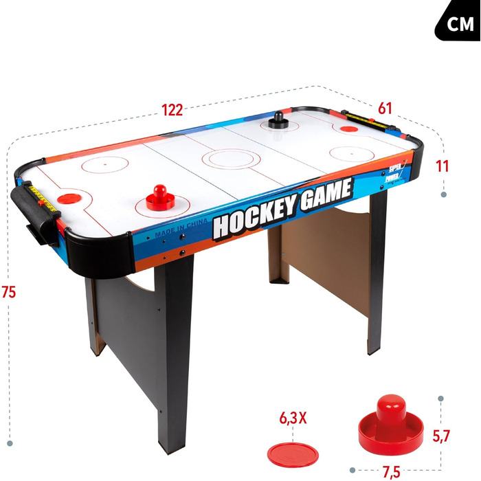 Кольоровий стіл для хокею на повітрі ColorBaby 85330, розмір 122 x 61 см, 122 x 61 x 75 см