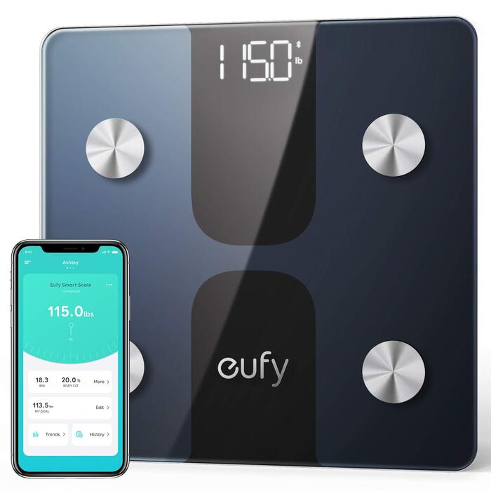 Ваги тіла eufy Smart Scale C1 з Bluetooth, LED-дисплеєм та аналізом складу тіла (12 показників)