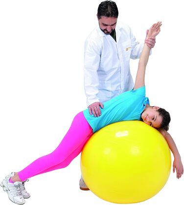 Гімнастичний м'яч GYMNIC 75 см, фітнесбол для йоги та офісу, жовтий