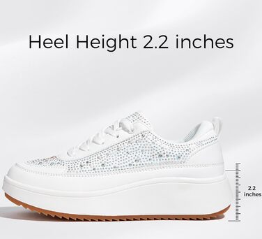 Кросівки жіночі Lucky Step на платформі з камінням, білі - стильні кежуал для прогулянок