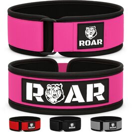Вантажопідіймальний пояс Roar® V2 для бодібілдингу, силових тренувань та важкої атлетики, унісекс, колір Rose, розмір XS