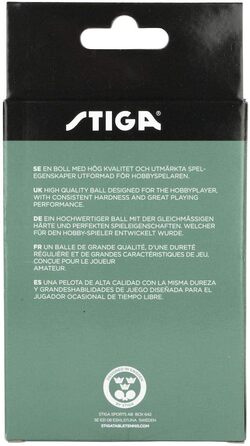 М'ячі для настільного тенісу Stiga 1 Star, пластикові, білі, 6 шт.