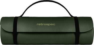 Йога-мат Retrospec Solana 2,5/1,27 см, нековзкий, з нейлоновим ременем, для чоловіків і жінок, 3 см (1 дюйм), колір дика ялина