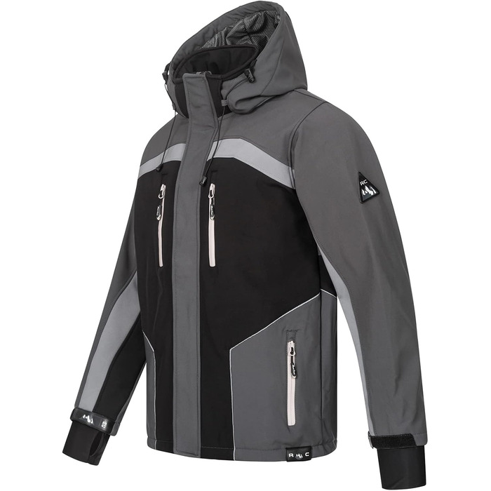 Чоловіча куртка Softshell Rock Creek Outdoor H-311, темно-сіра, розмір XL