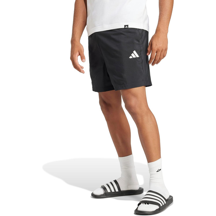 Чоловічі спортивні шорти adidas Essentials Small Logo Chelsea L, чорні з білим логотипом