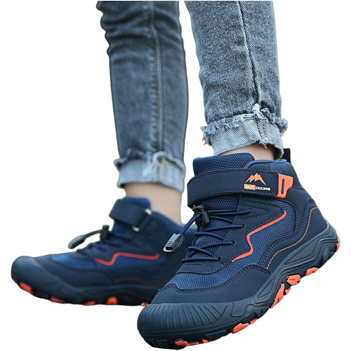 Дитячі трекінгові черевики для ходьби та бігу, водонепроникні, зручні, легкі, спортивні, синього кольору (33 EU)