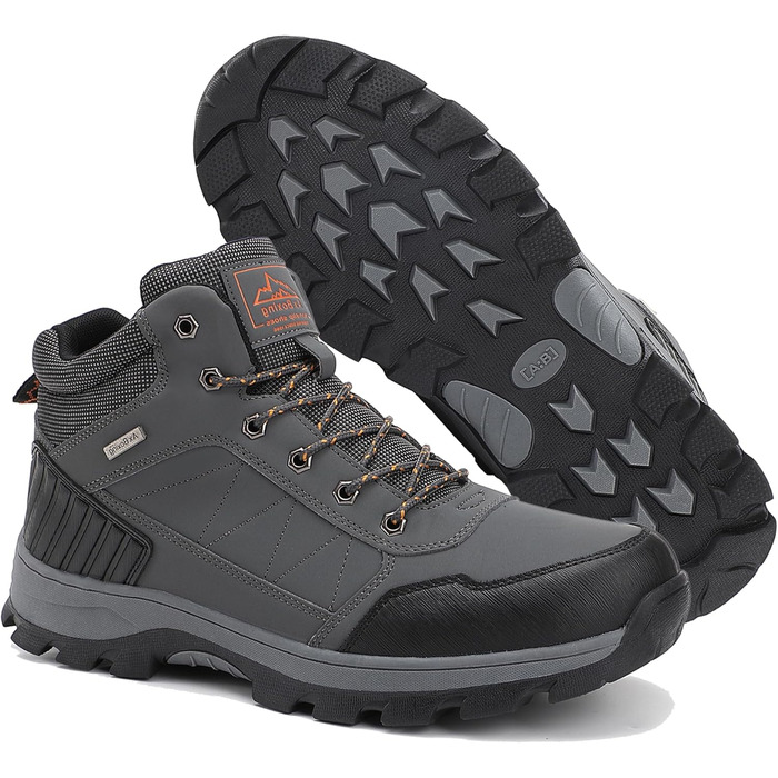 Чоловічі зимові черевики Arrigo Bello: теплий, зручний, водонепроникний трекінг для зими, розмір 41-46, колір зелений (сірий)