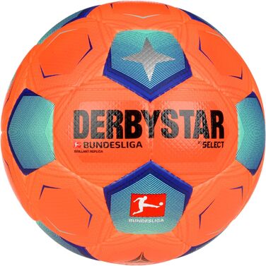 Футбольний м'яч DERBYSTAR Bundesliga Brillant Replica High Visible, розмір 5, білий, унісекс, для дорослих