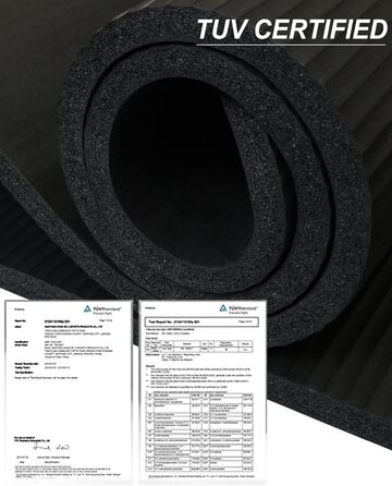Килимок для йоги та фітнесу RYTMAT NBR 190x90 см, 15 мм, нековзкий, чорний