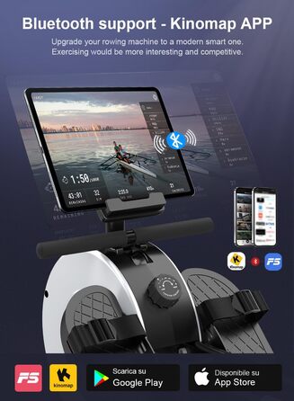 Магнітний гребний тренажер для дому з 16 рівнями опору, LCD-дисплеєм, подвійною рейкою, вертикальне зберігання, легка збірка