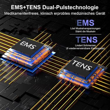 Електричний масажер ніг EMS з TENS-електродами, 25 режимів та 99 рівнів інтенсивності – масажер для ніг для зняття болю, втоми та напруги